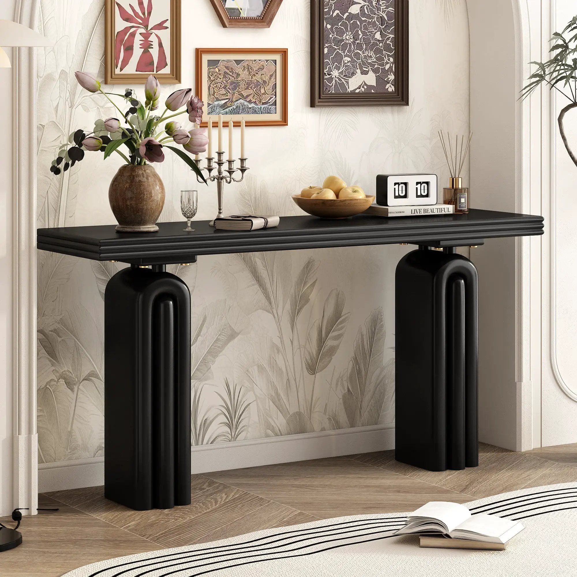 U_STYLE Chic Acacia Veneer Console Table by HouseOfZazla