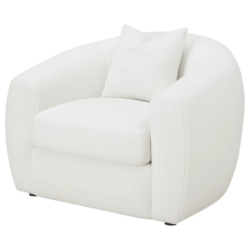 Isabella Faux Sheepskin Upholstered Accent Chair Natural by Unique Piece Furniture
