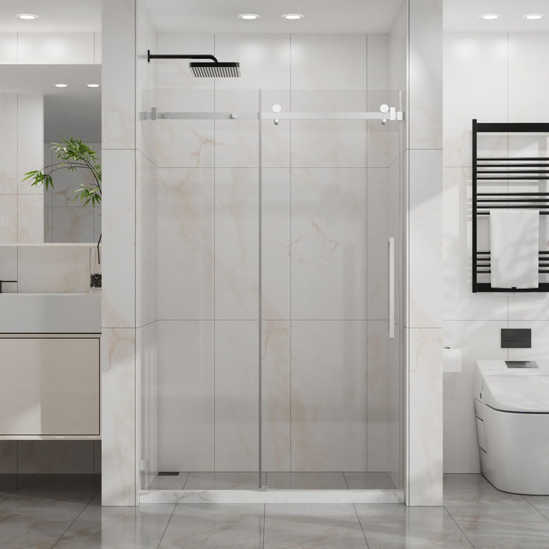 Frameless Tub Sliding Shower Door With Easy Clean Coating by HouseOfZazla