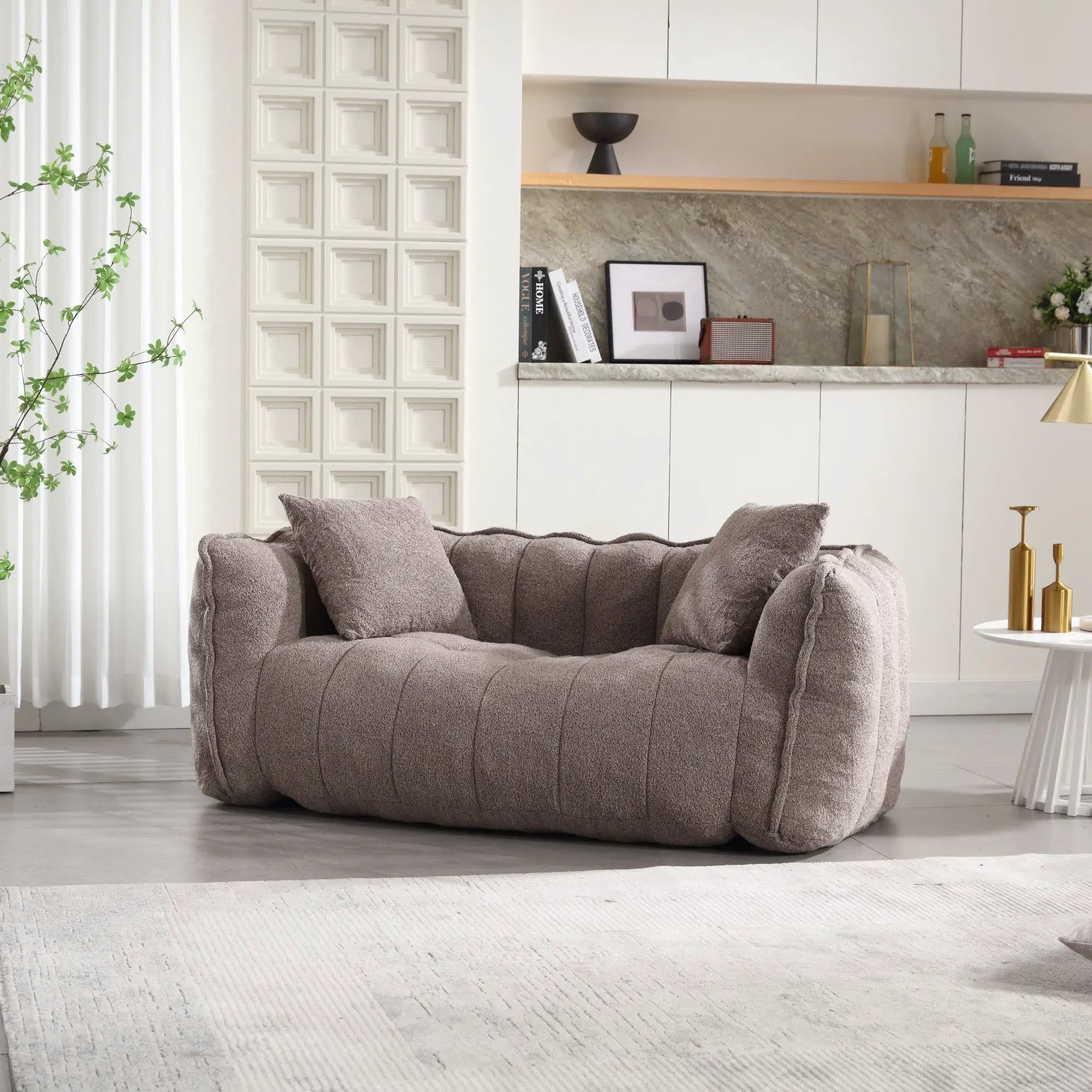 Cozy Beanbag Chair with High Resilience Foam Core by BLAKHOM