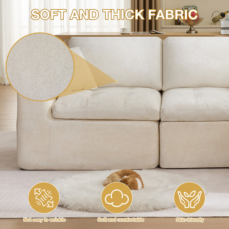 110'' Cloud Sectional Couch for Living Room by HouseOfZazla