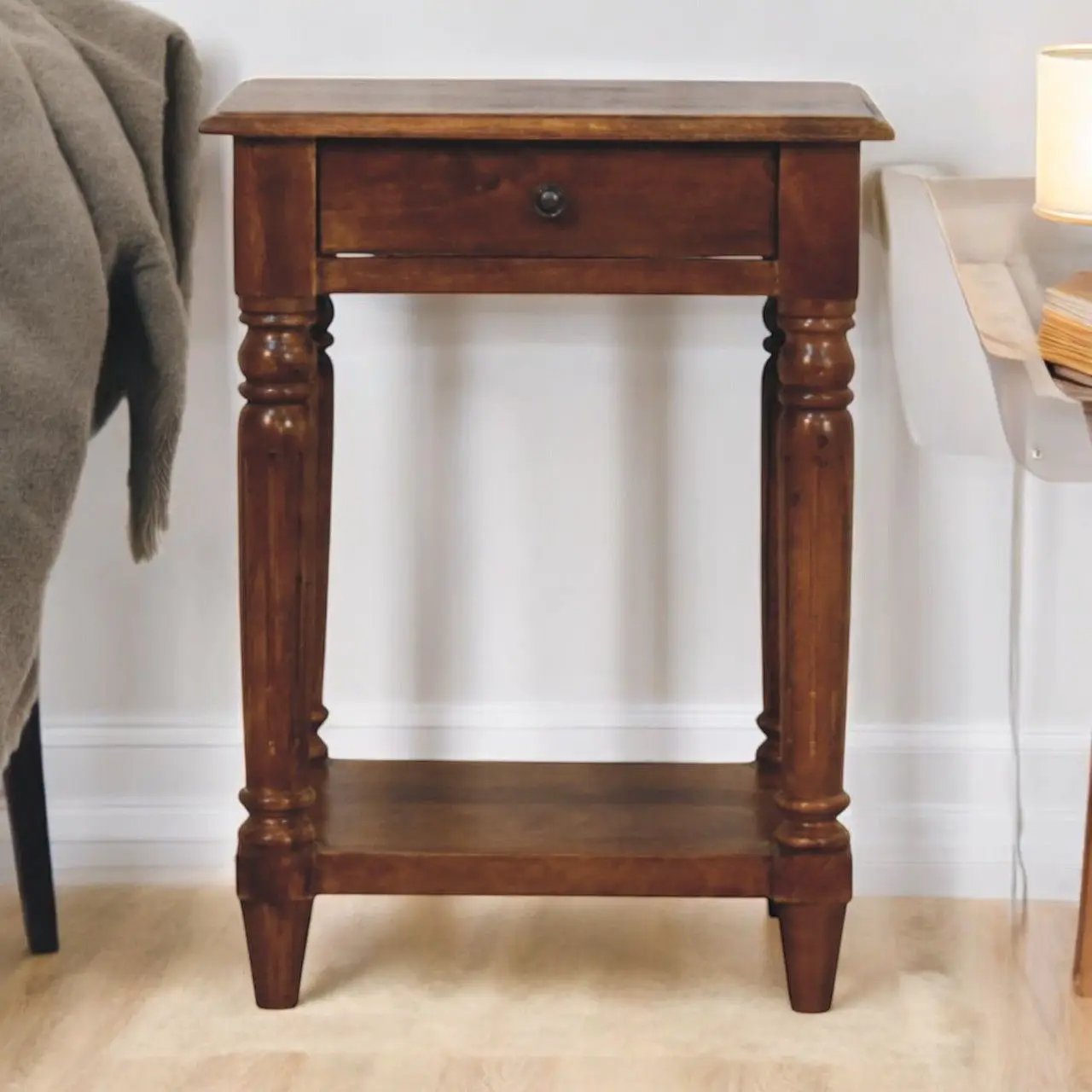 Turned Legs Drawer Table by Unique Piece Furniture