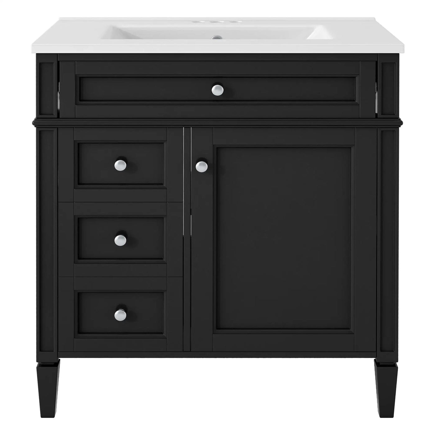 Bathroom Vanity With Top Sink, Storage Cabinet With 2 Drawers, Tip Out Drawer by HouseOfZazla