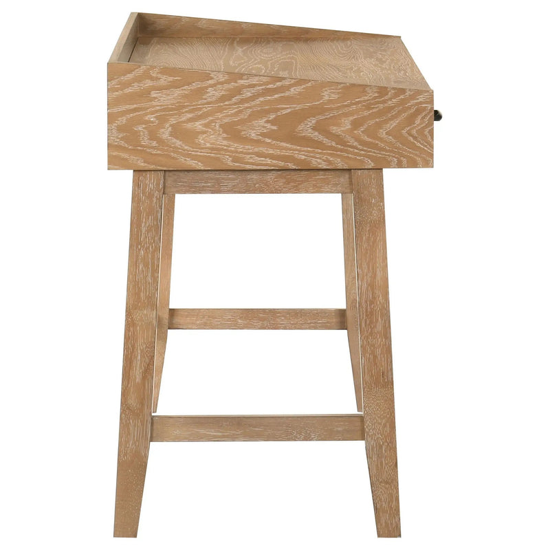 Fabian 38-inch Computer Desk with Keyboard Drawer Distressed Light Brown by Unique Piece Furniture