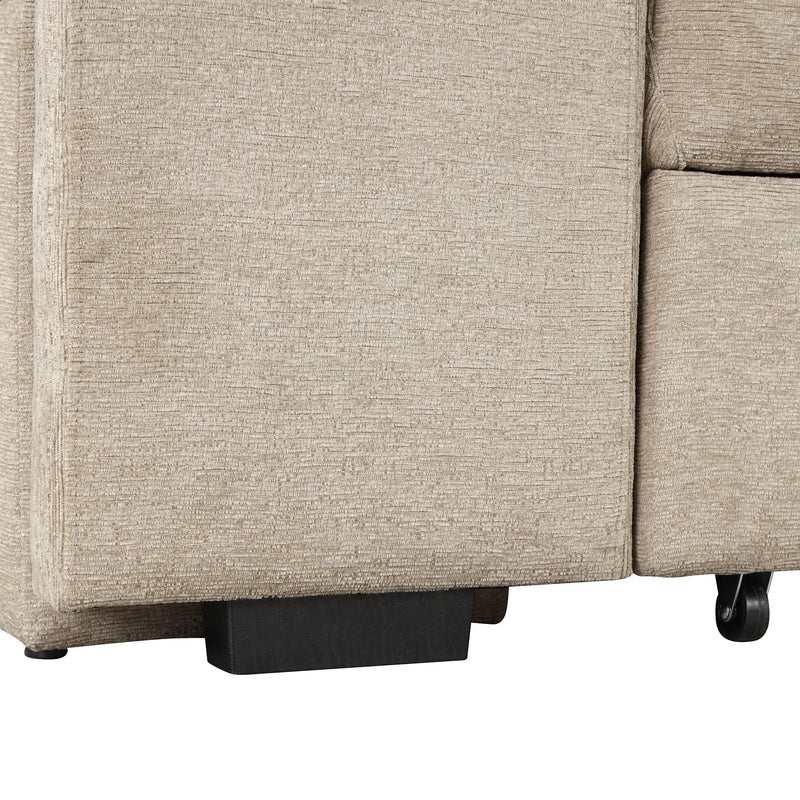 Modern L-Shape 3 Seat Reversible Sectional Couch, Pull Out Sleeper Sofa With Storage Chaise And 2 Stools For Living Room Furniture Set by HouseOfZazla
