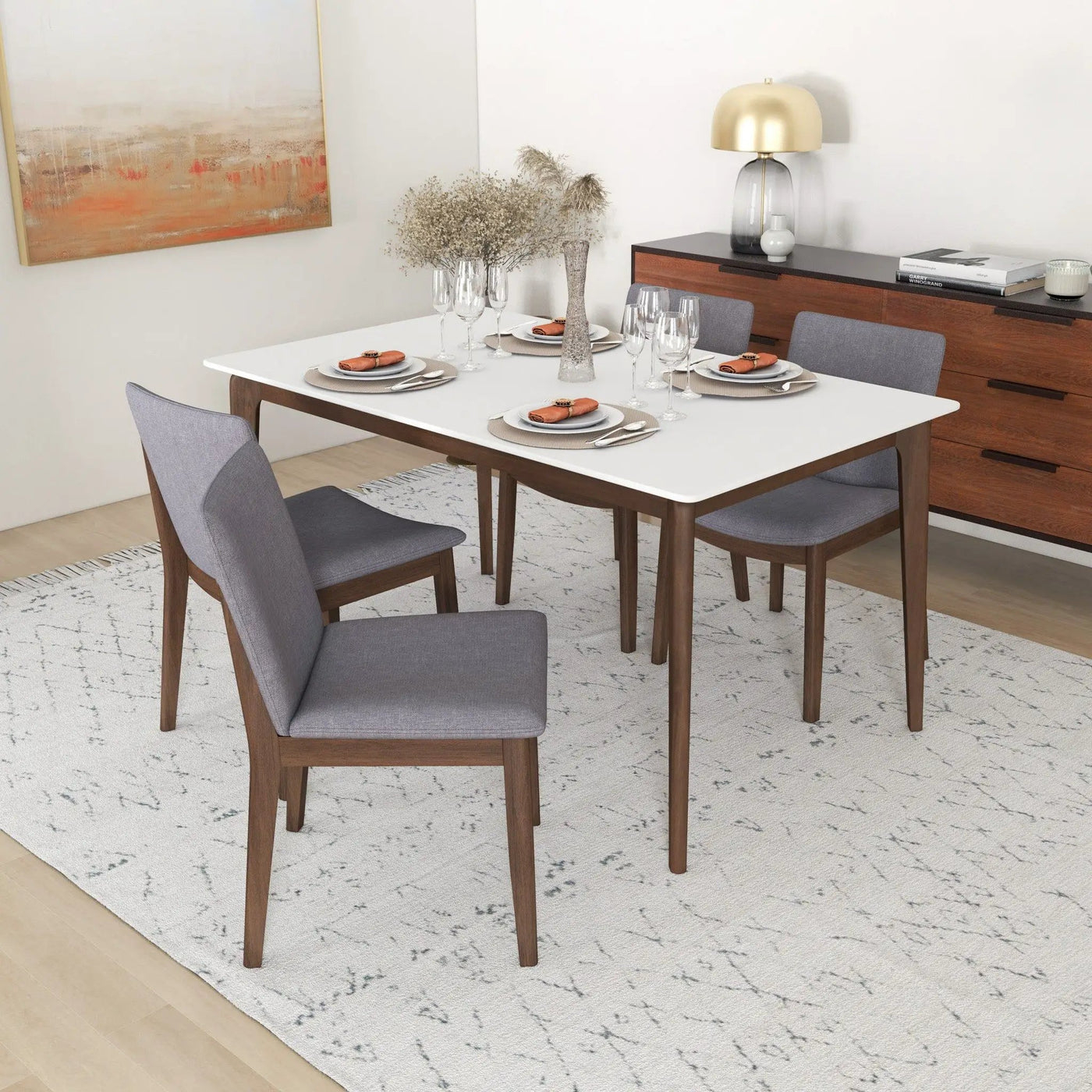 Laura - Mid-Century Modern Solid Wood Dining Chair (Set of 2) by HouseOfZazla