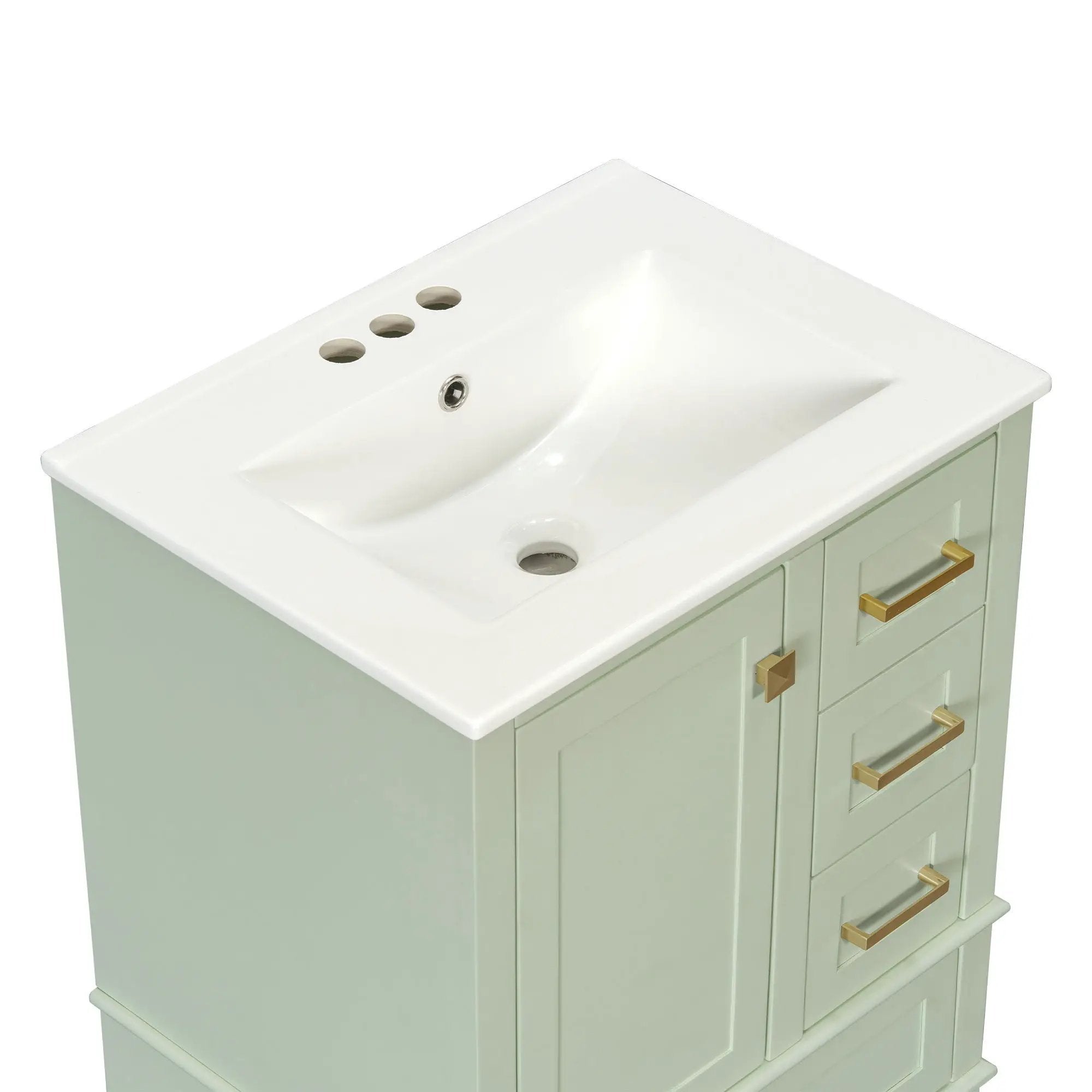 Bathroom Vanity, Modern Bathroom Cabinet With Sink Combo Set, Bathroom Storage Cabinet With A Soft Closing Door And 3 Drawers, Solid Wood Frame by HouseOfZazla