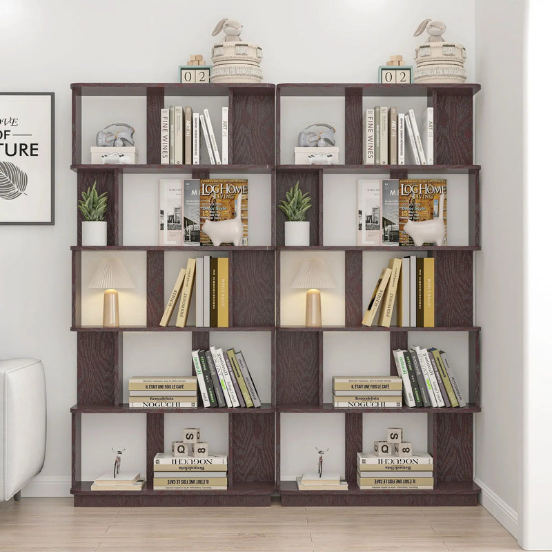 Modern 5 Tier Open Storage Bookcase by HouseOfZazla