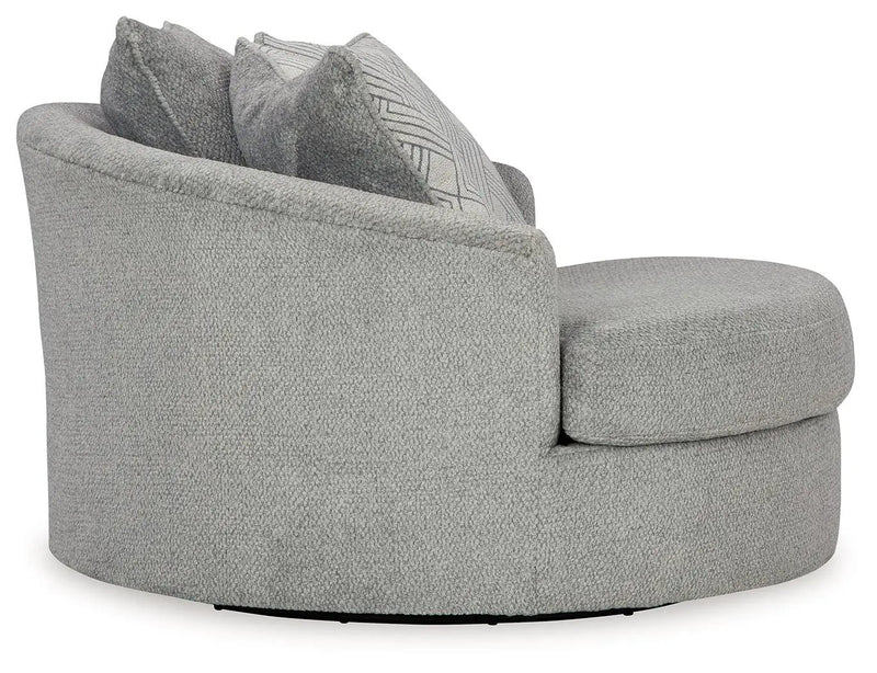 Casselbury - Oversized Swivel Accent Chair - Cement by Unique Piece Furniture