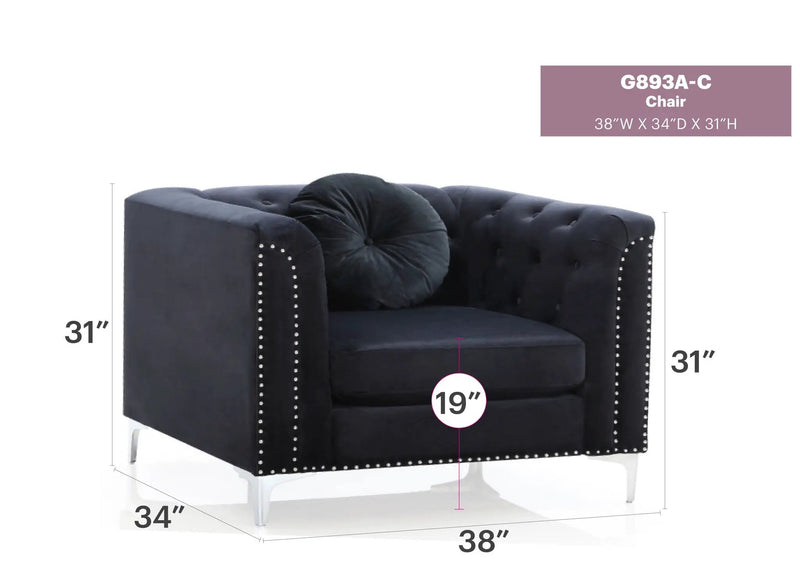 Contemporary Sloped Arm Chair by Unique Piece Furniture