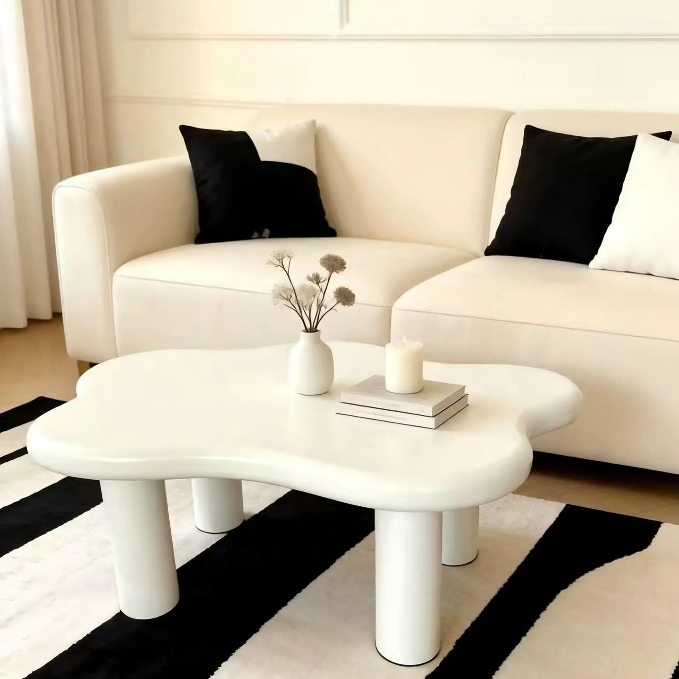 Cloud Shaped Coffee Table With 4 Round Legs by HouseOfZazla