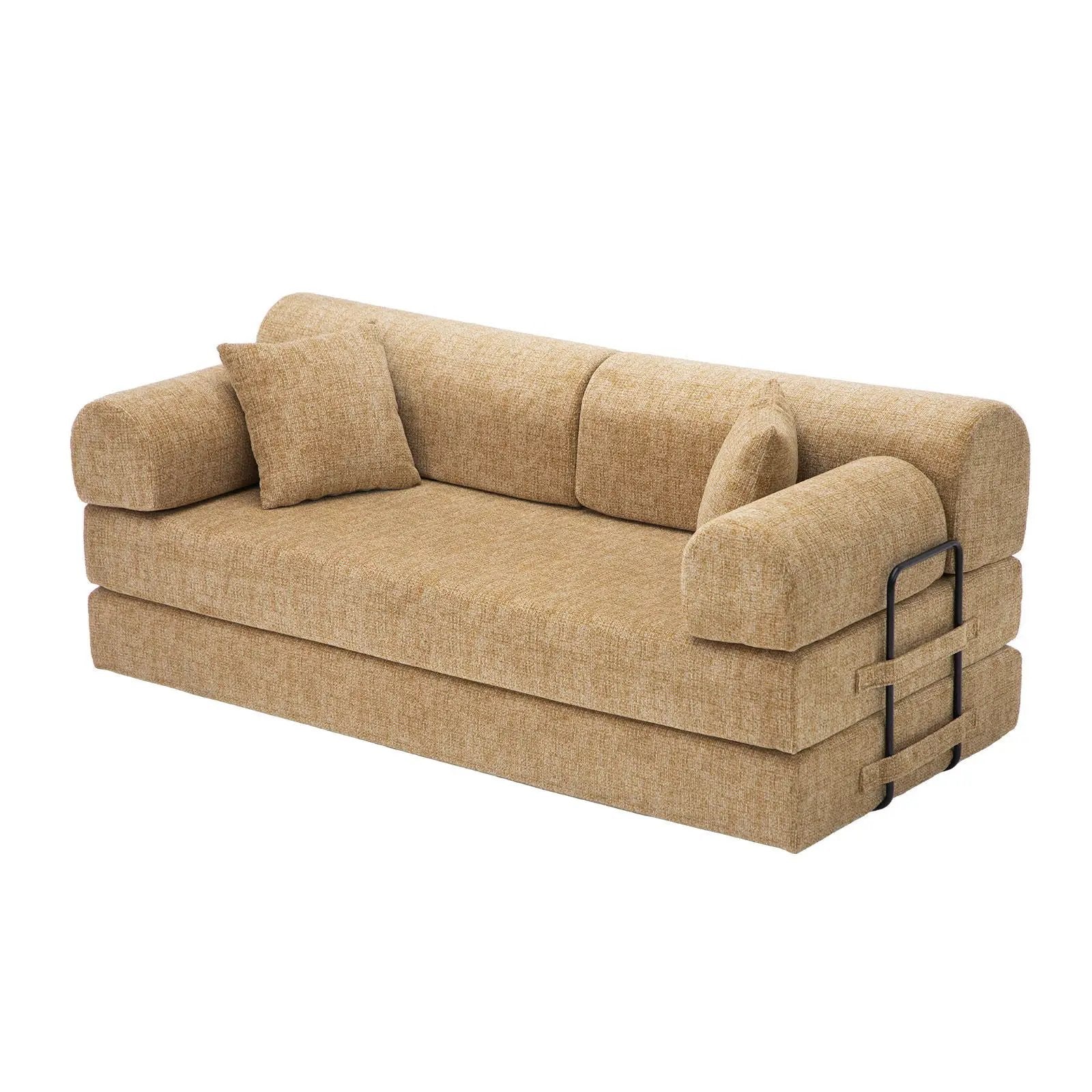 Modern 2 Tone Fabric Convertible Sleeper Sofa Bed by Unique Piece Furniture