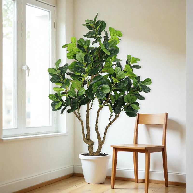 7FT Tall Artificial Banyan Tree Silk Plant – Large Faux Greenery by HouseOfZazla