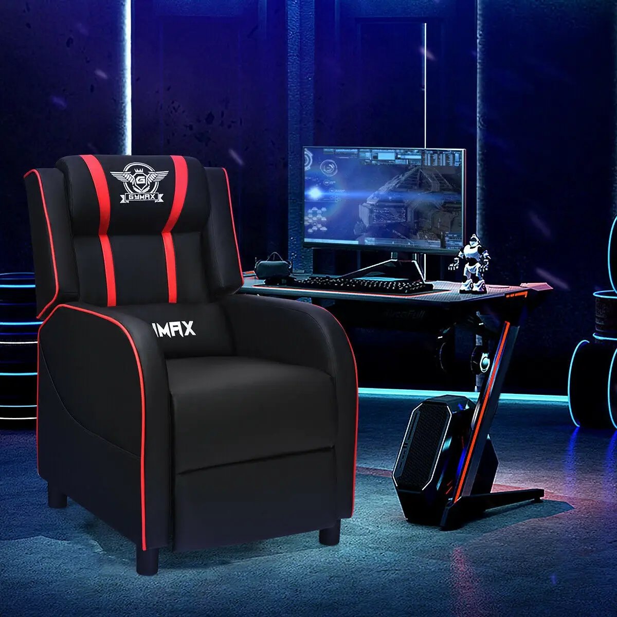 Massage Racing Gaming Single Recliner Chair, photo 2 of 11