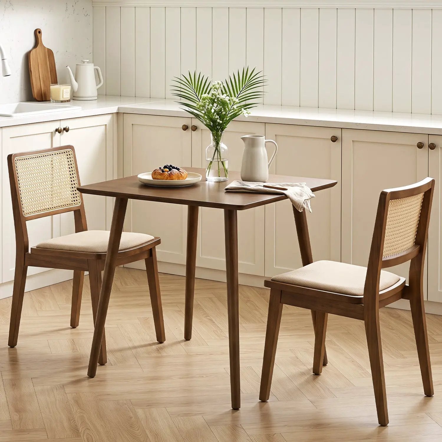27.5" Square Dining Table for 2-4 People - Walnut by DirectDeals