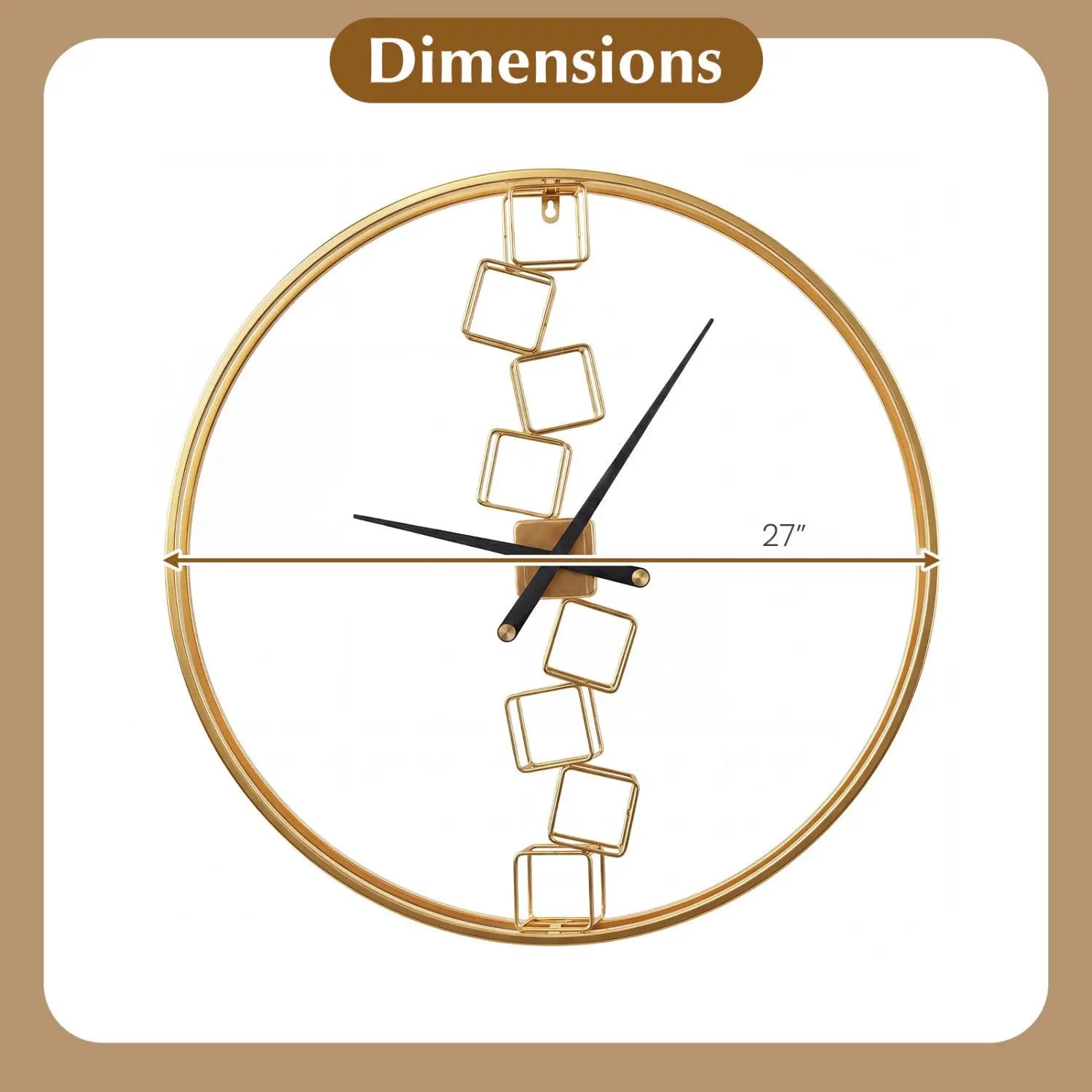 27 Inch Large Wall Clock for Living Room Bedroom Kitchen by DirectDeals