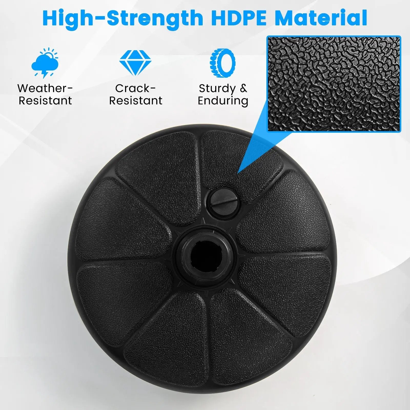 27 lbs Fillable Round Umbrella Base Stand for Yard Garden Poolside by DirectDeals