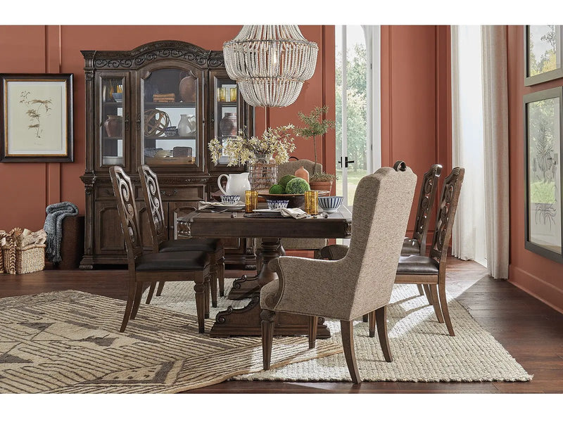 Durango - Wood Upholstered Host Arm Chair (Set of 2) - Willadeene Brown by Unique Piece Furniture