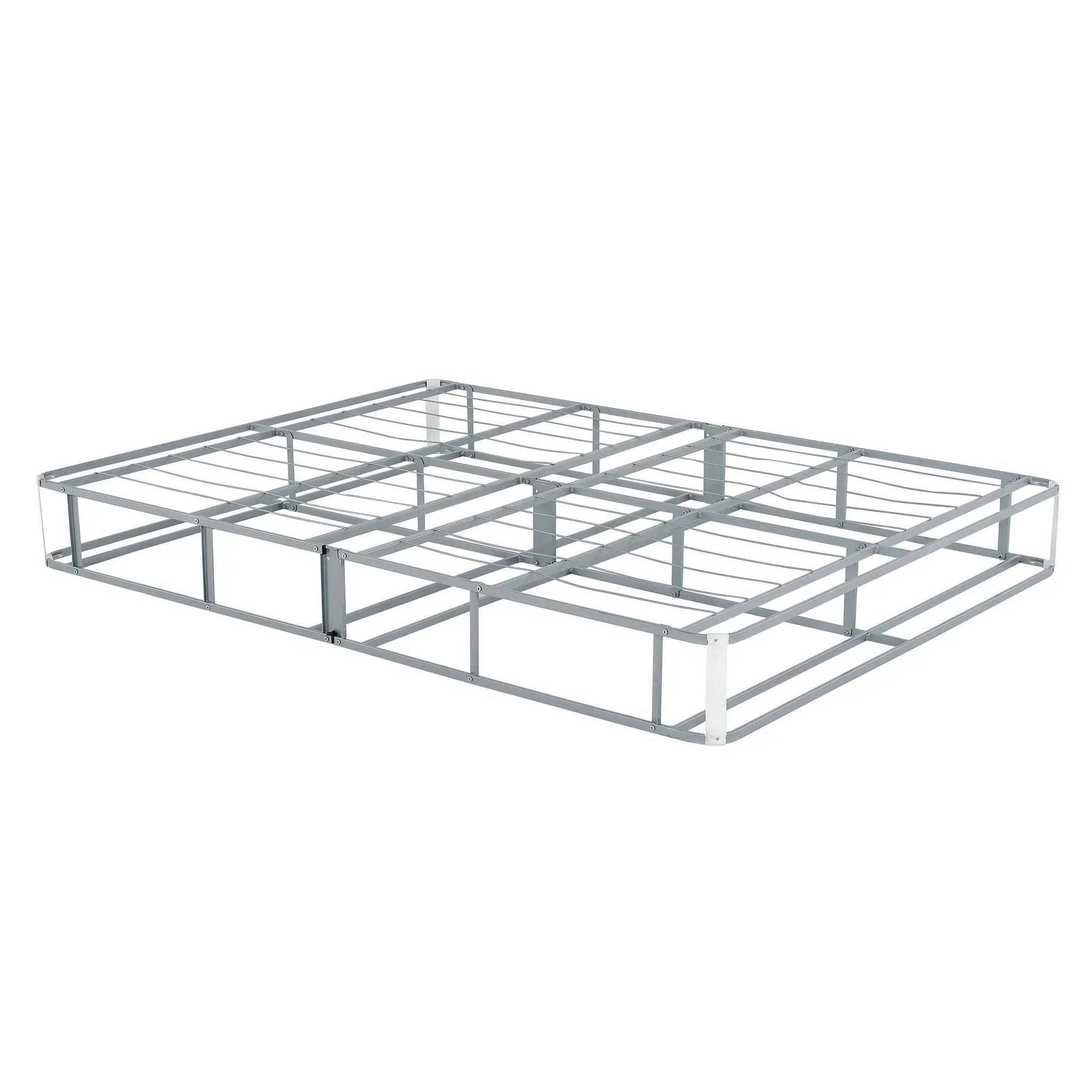 Foldable 9" Twin Size Metal Mattress Box Spring Foundation Bedroom Furniture Bed Base - Gray by Unique Piece Furniture