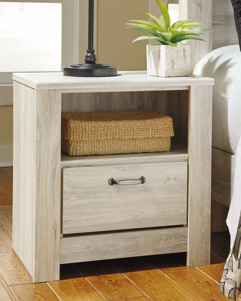 Bellaby - One Drawer Night Stand - Whitewash by Unique Piece Furniture