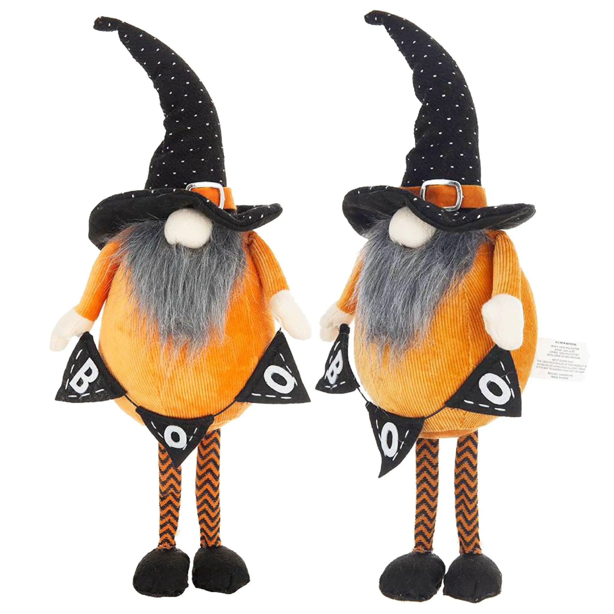 Standing Gnome With Gnome & Holding Banner, For Halloween Decor by Unique Piece Furniture