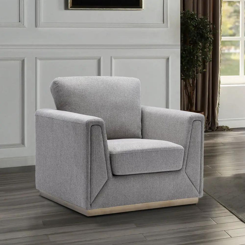 Valin - Chair - Gray Linen by Unique Piece Furniture