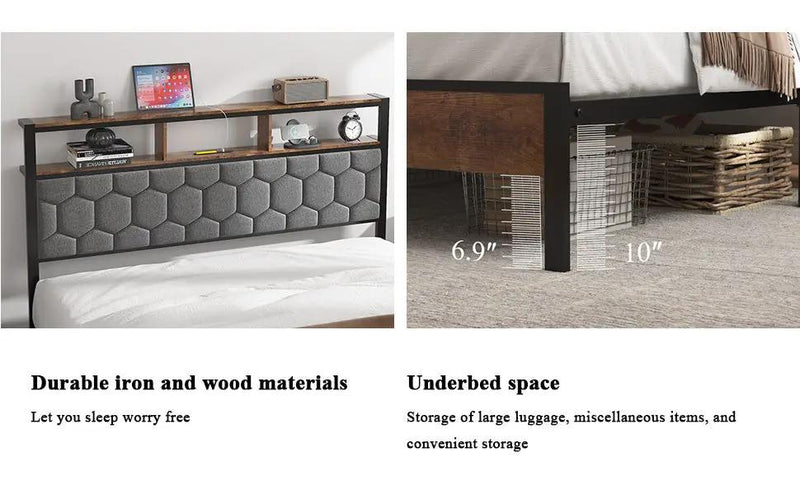 Full Size Wooden Platform Bed Frame by HouseOfZazla