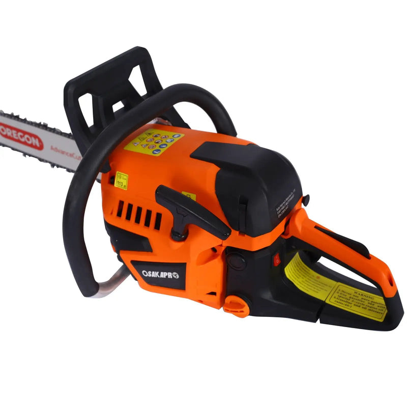 Gasoline Chainsaw 20" 52Cc For Tree And Wood Cutting - Orange by HouseOfZazla