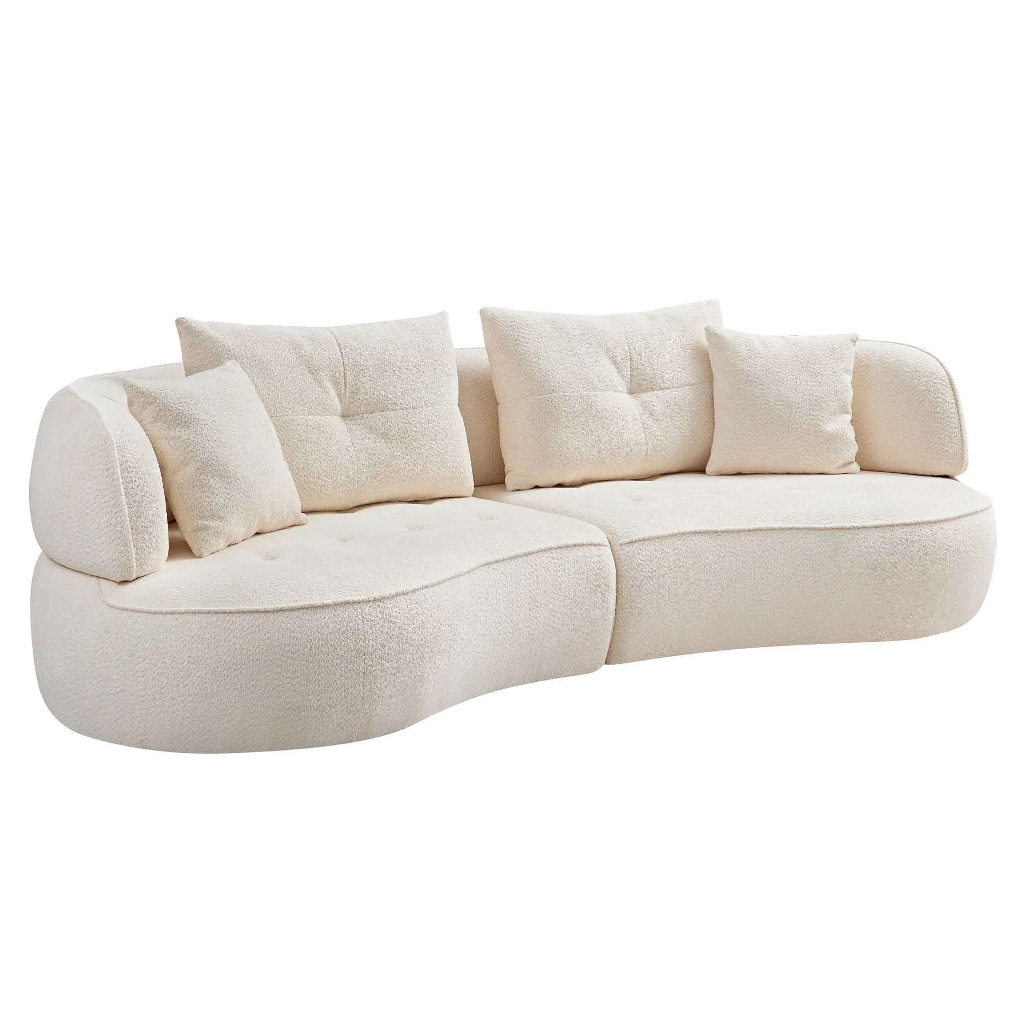 Modular Sofa, Durable Fabric, Solid Wood Frame, High Density Sponge Padding, Seating For 4 by HouseOfZazla