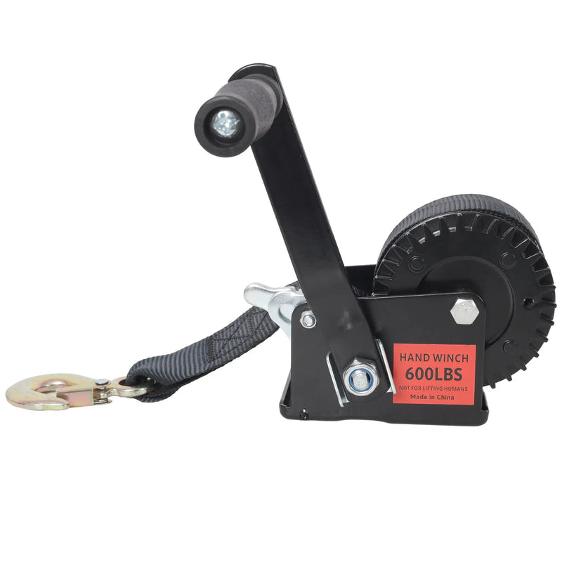 600LBS Hand Winch with 19.6FT Strap by HouseOfZazla
