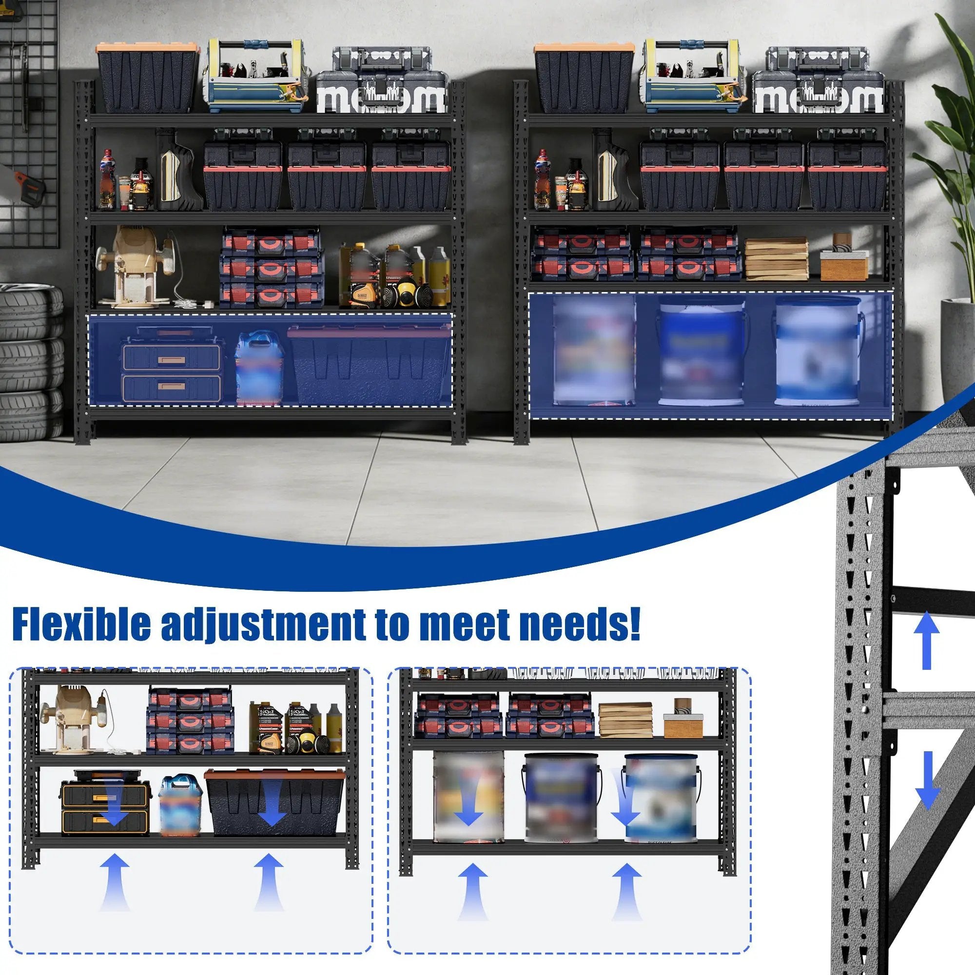 5000 lbs Heavy Duty Garage Shelving Unit by HouseOfZazla