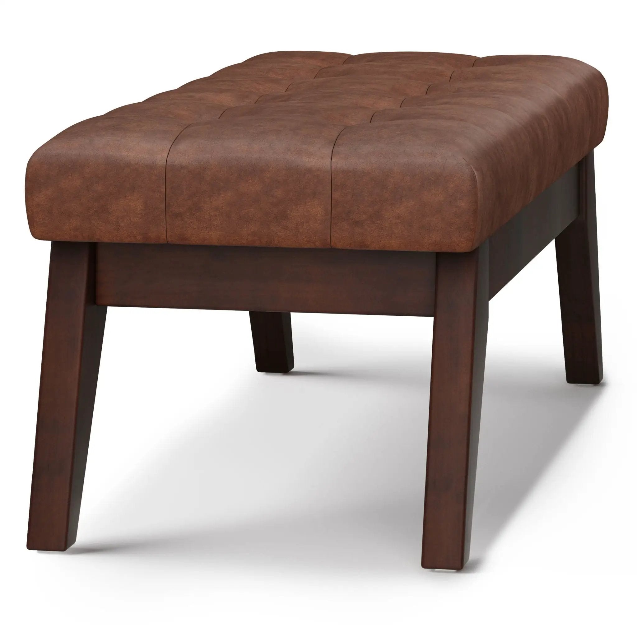 Draper - Upholstered Mid Century Tufted Ottoman Bench by HouseOfZazla