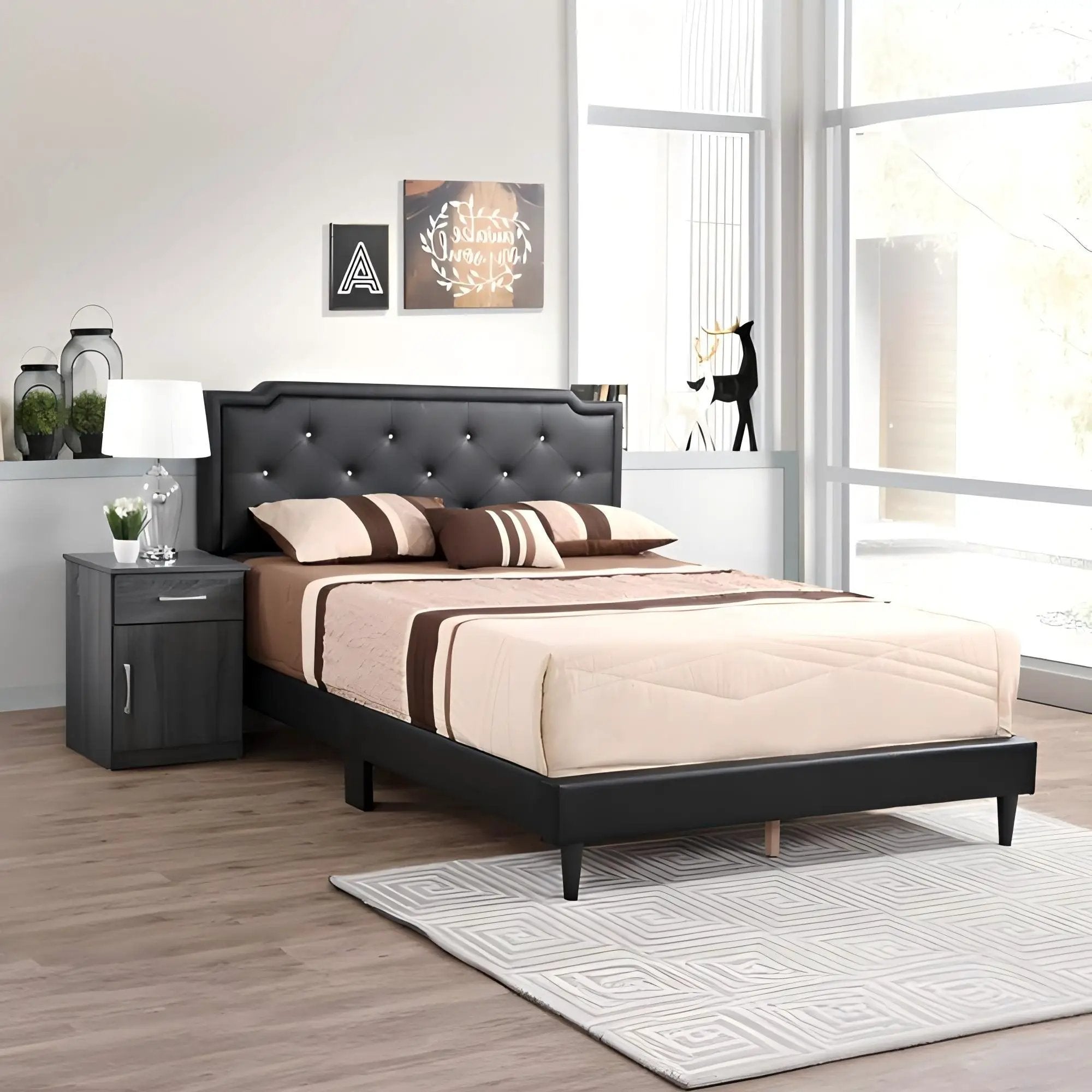 Button Tufted Bed Charming For Cozy Spaces by HouseOfZazla