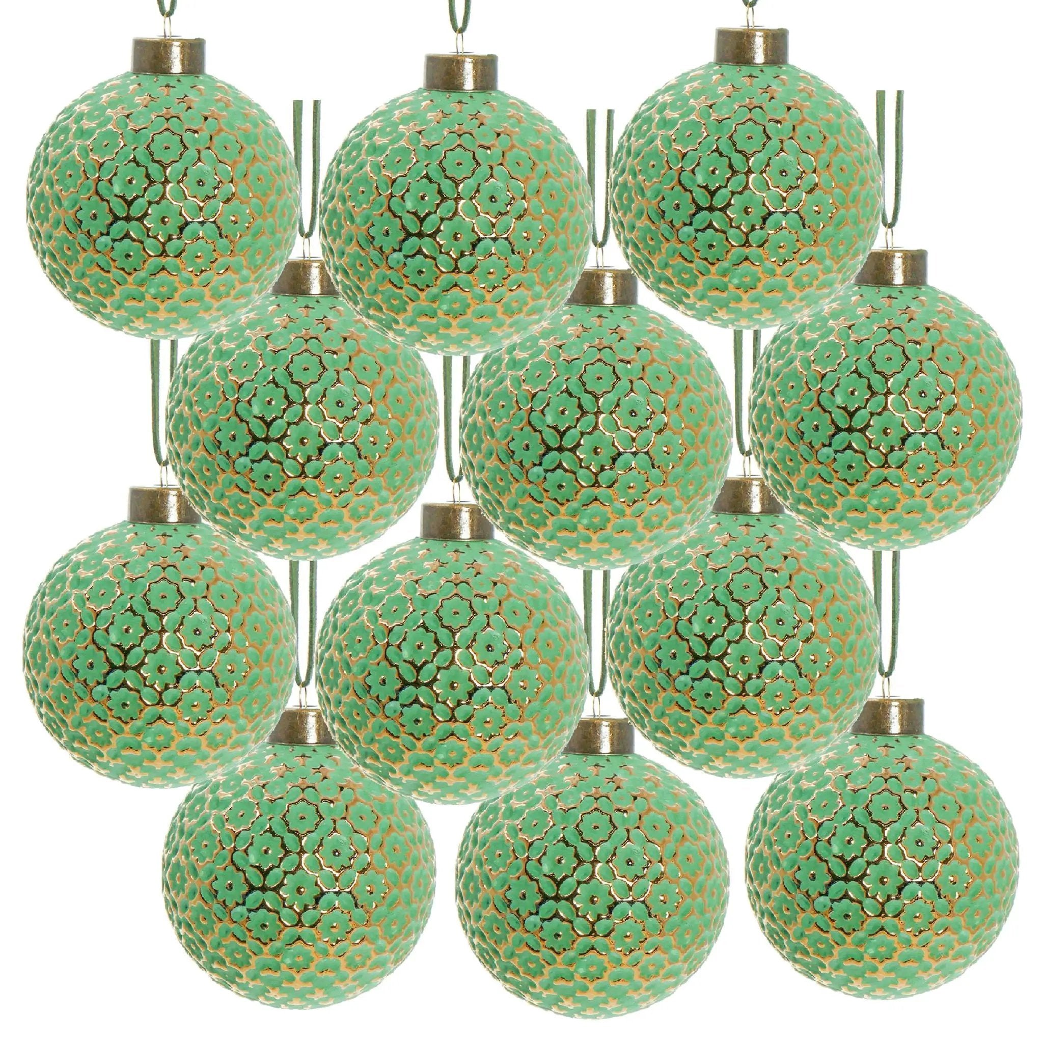 Christmas Ball Ornaments, Glass Decorative Hanging Ball Christmas Tree Ornaments For Holiday Party Decorations by Unique Piece Furniture