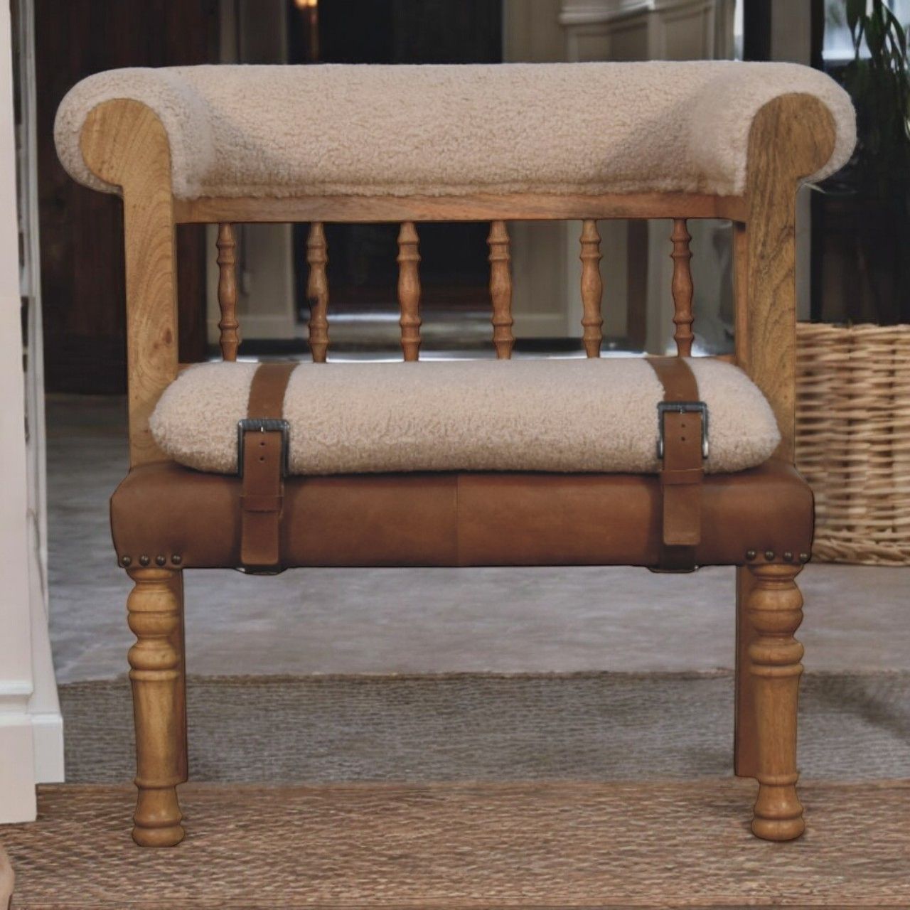 Strapped Hallway Bench by HouseOfZazla