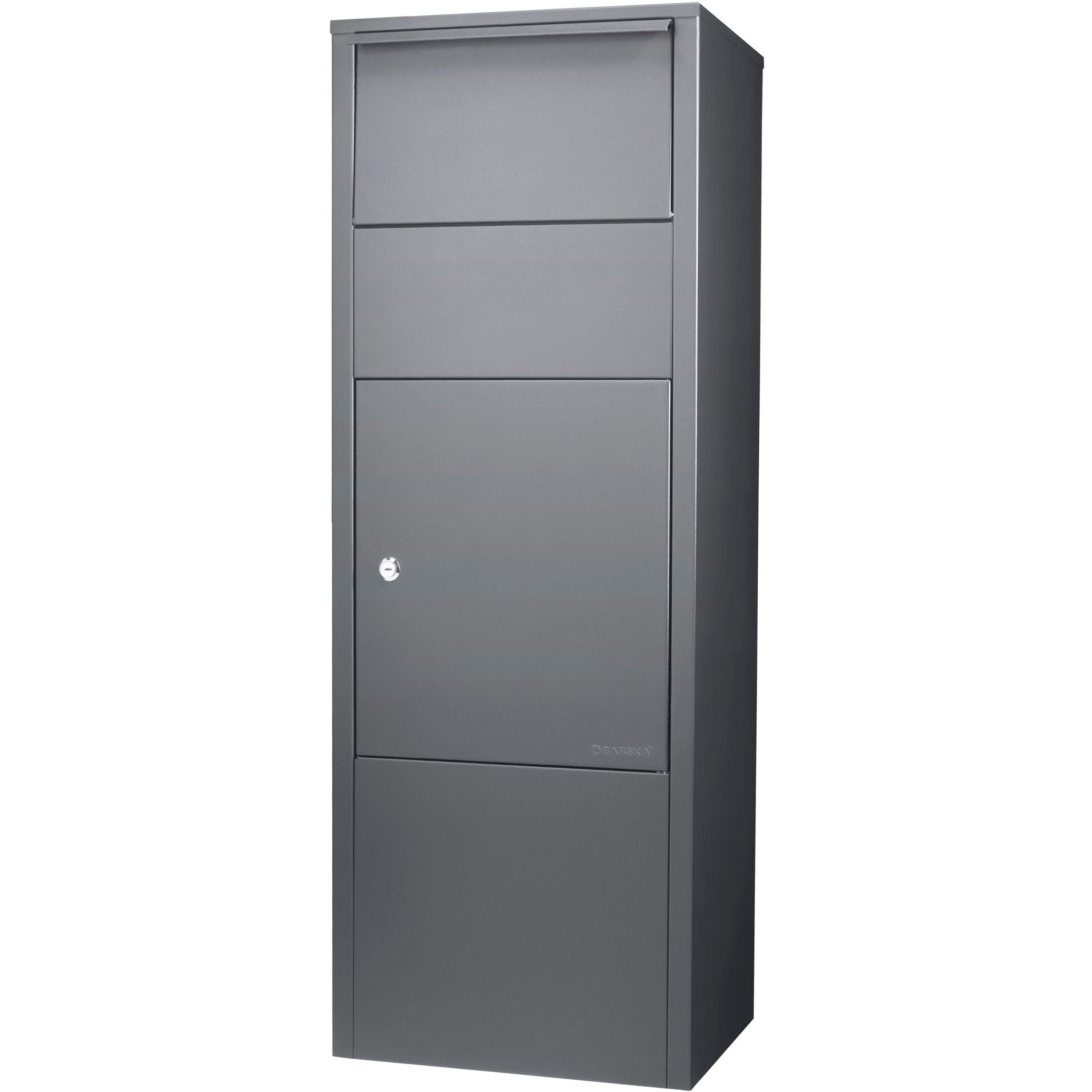 Steel Large Single Compartment Locking Parcel Drop Box With Keyed Access - Gray by HouseOfZazla
