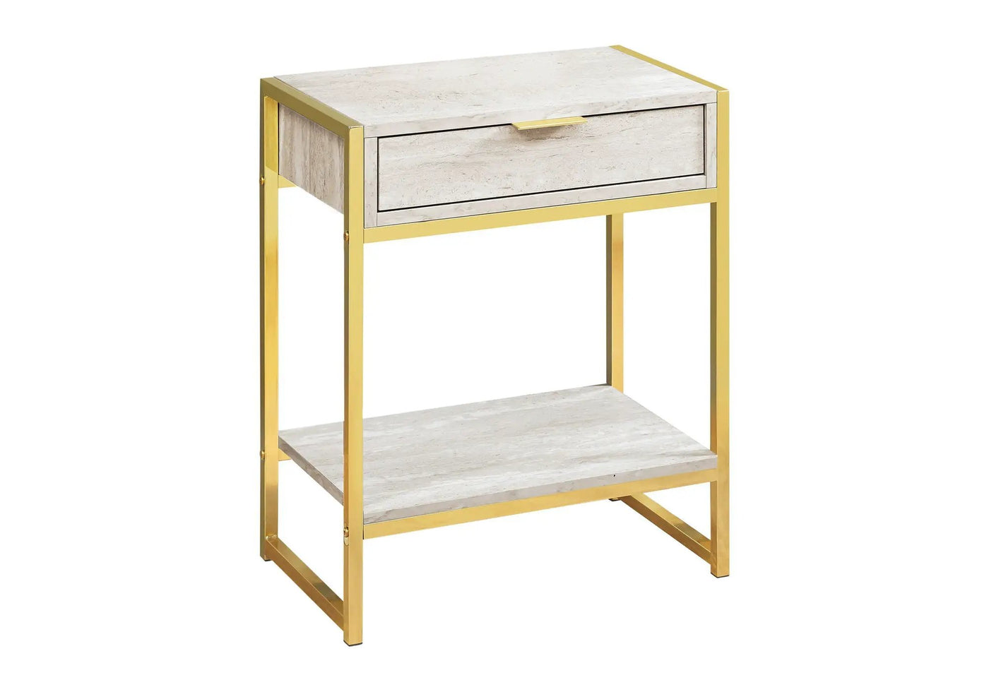 Accent Side Table, Storage Drawer, Spacious Tabletop by HouseOfZazla