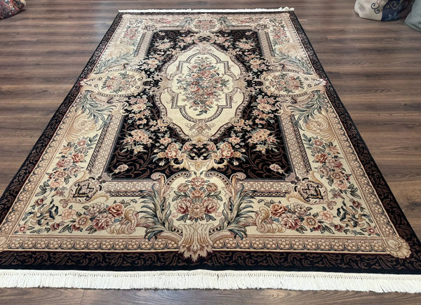 Aubusson Rug 6x9, European Design, Fine 170 KPSI, Elegant Carpet, photo 2 of 13