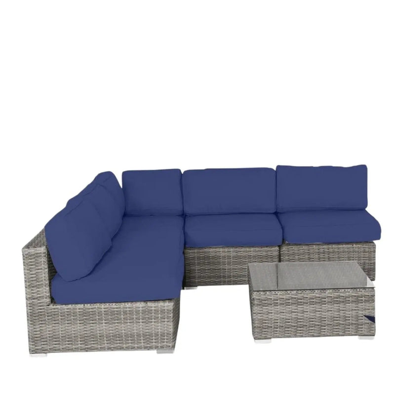 Seating Set With Cushions Handcrafted Wicker Design by Unique Piece Furniture