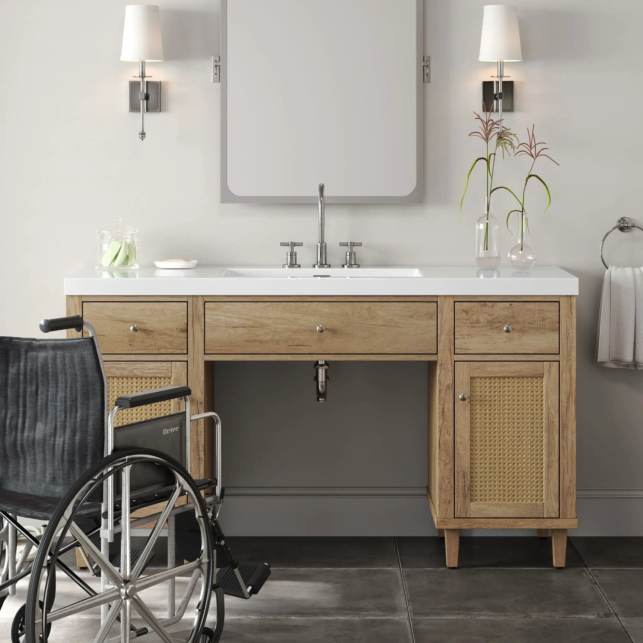 Bathroom Vanity With Sink, Spacious Storage Cabinet by HouseOfZazla