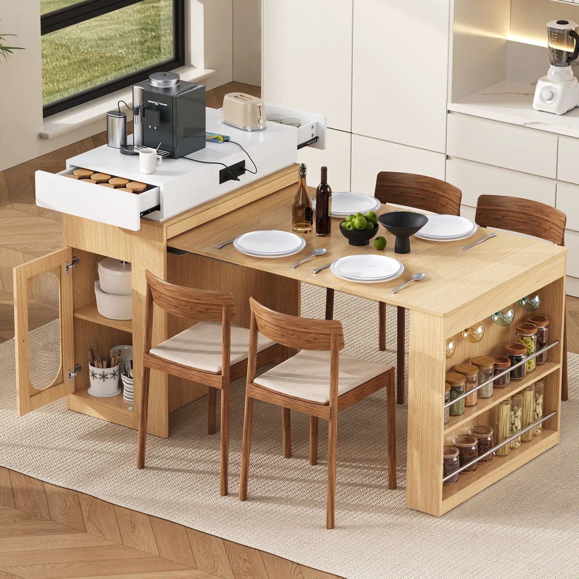 Extendable Dining Table With Folding Top by Unique Piece Furniture