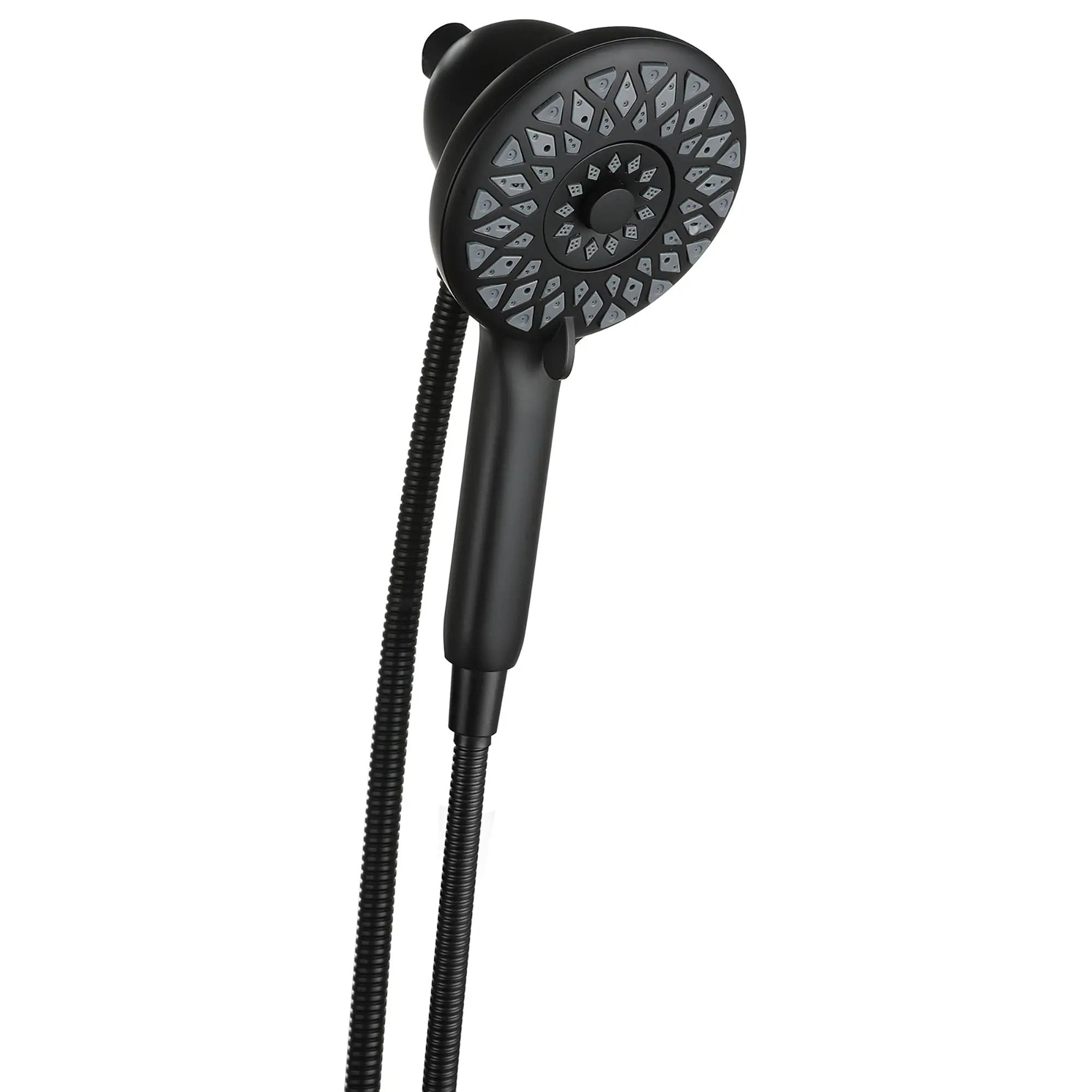 High Pressure Shower Heads 6 Spray Mode Handheld Shower With 60" Stainless Steel Hose - Matte Black by HouseOfZazla