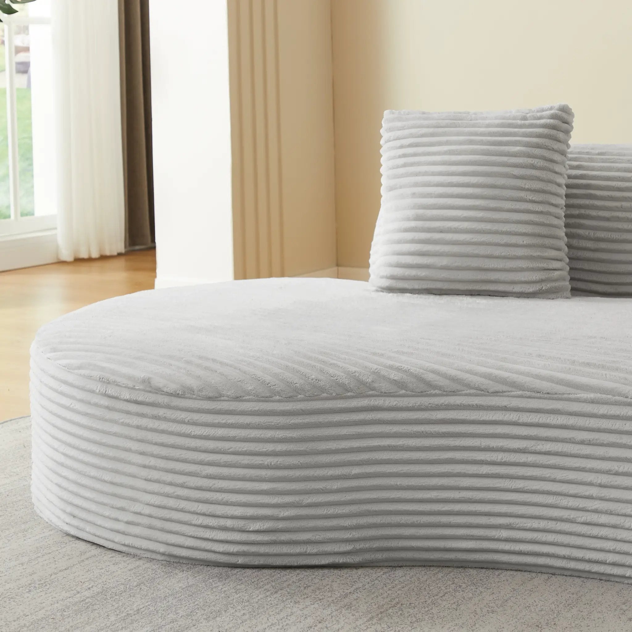 Contemporary Corduroy Curved Sectional Sofa by HouseOfZazla