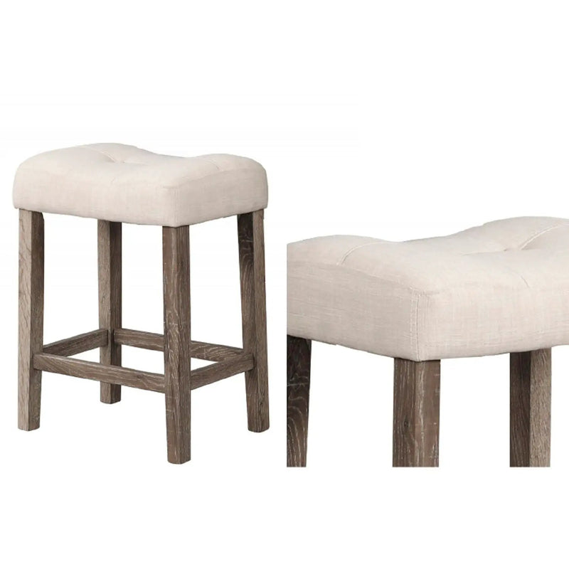 Transitional Style Counter Height Dining Stool With Footrest (Set of 2) by HouseOfZazla