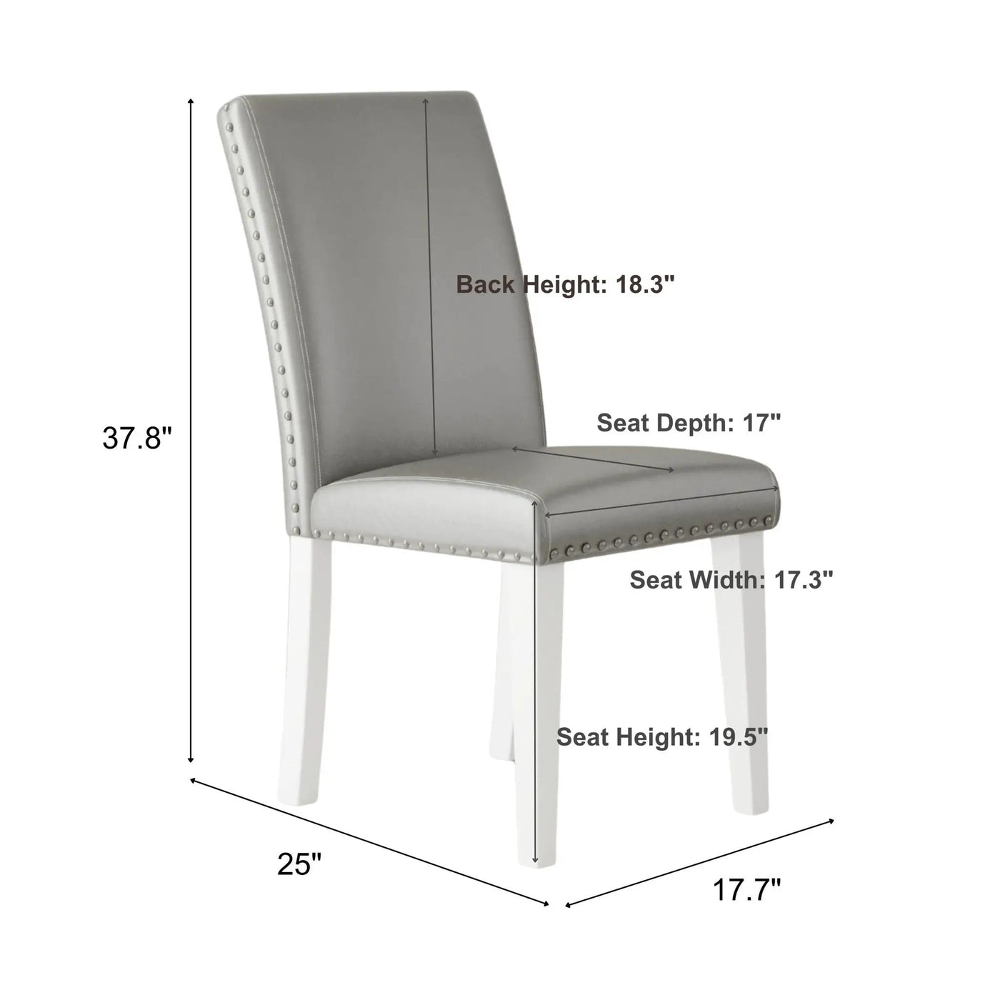 Upholstered Dining Chair With High Back Design (Set of 2) by HouseOfZazla