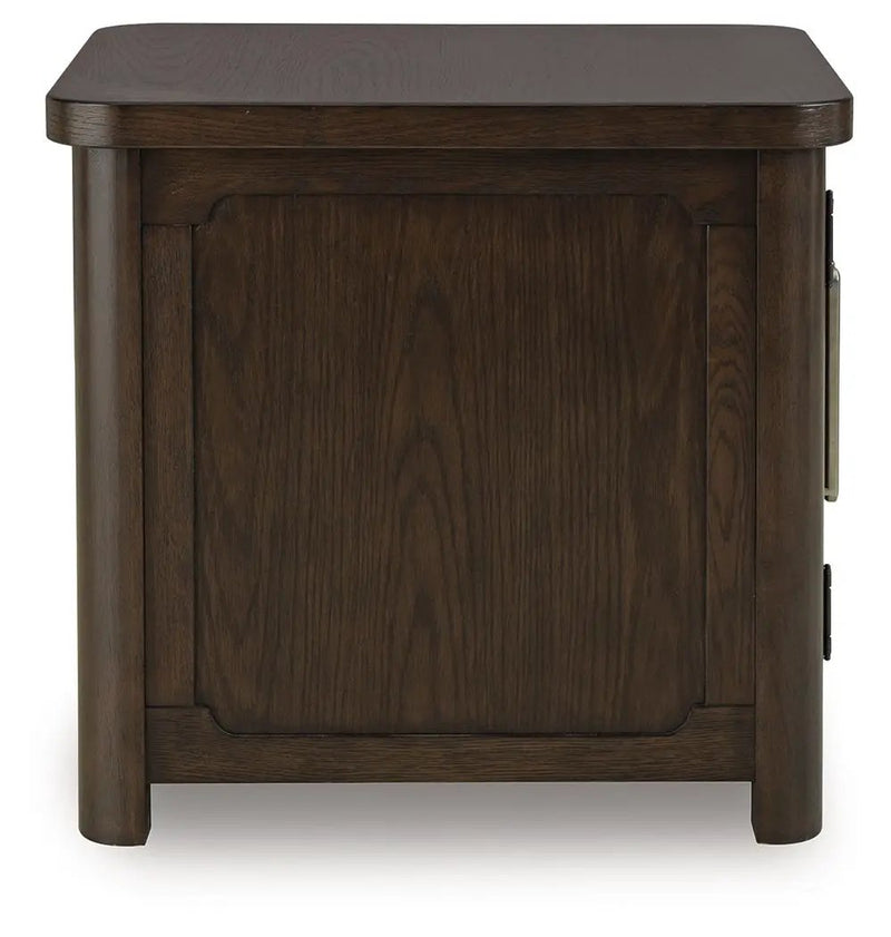 Breckington - Rectangular 2-door End Table - Dark Brown by Unique Piece Furniture