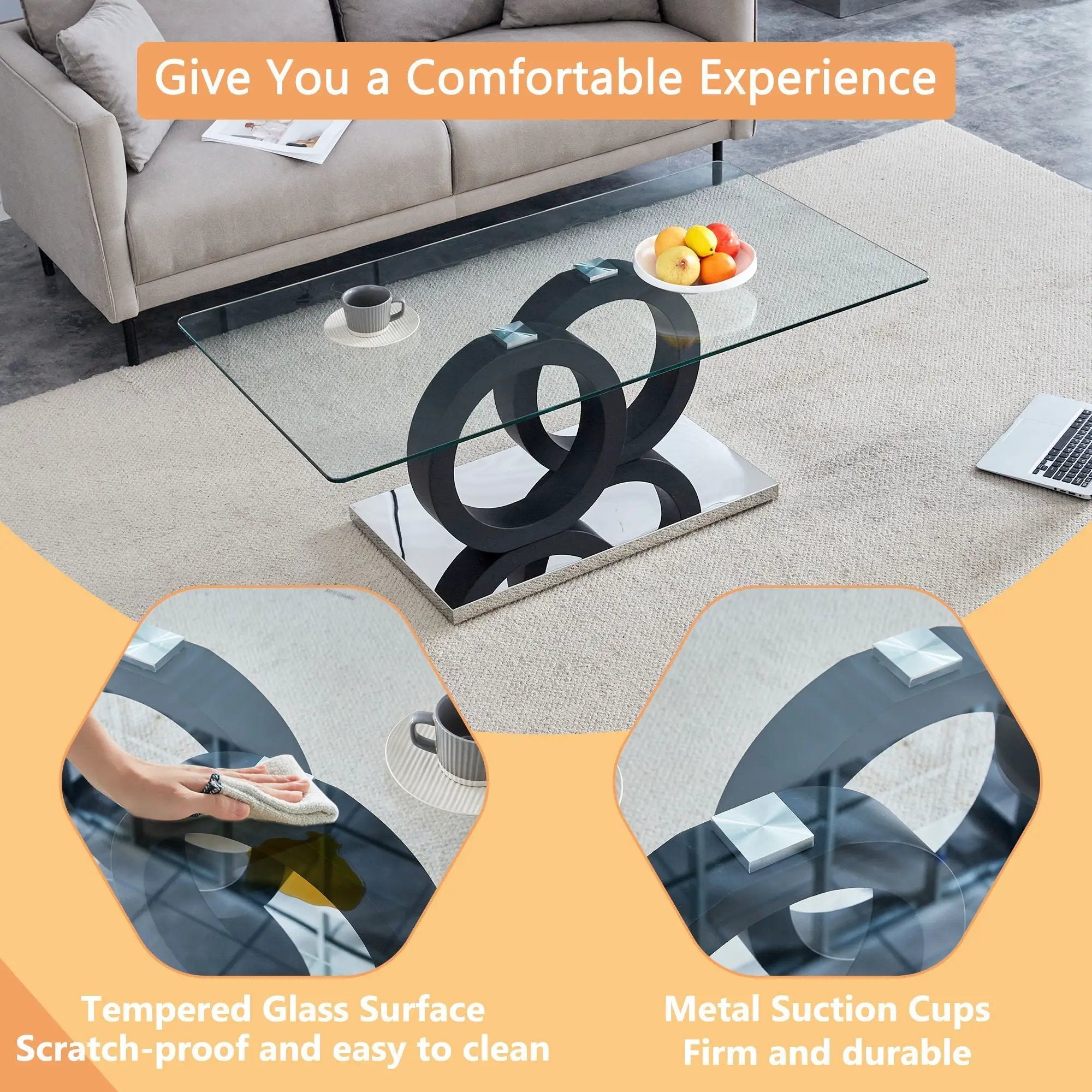 Minimalist Coffee Table - Black