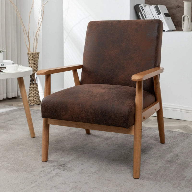 Wide Arm Chair - Brown by HouseOfZazla