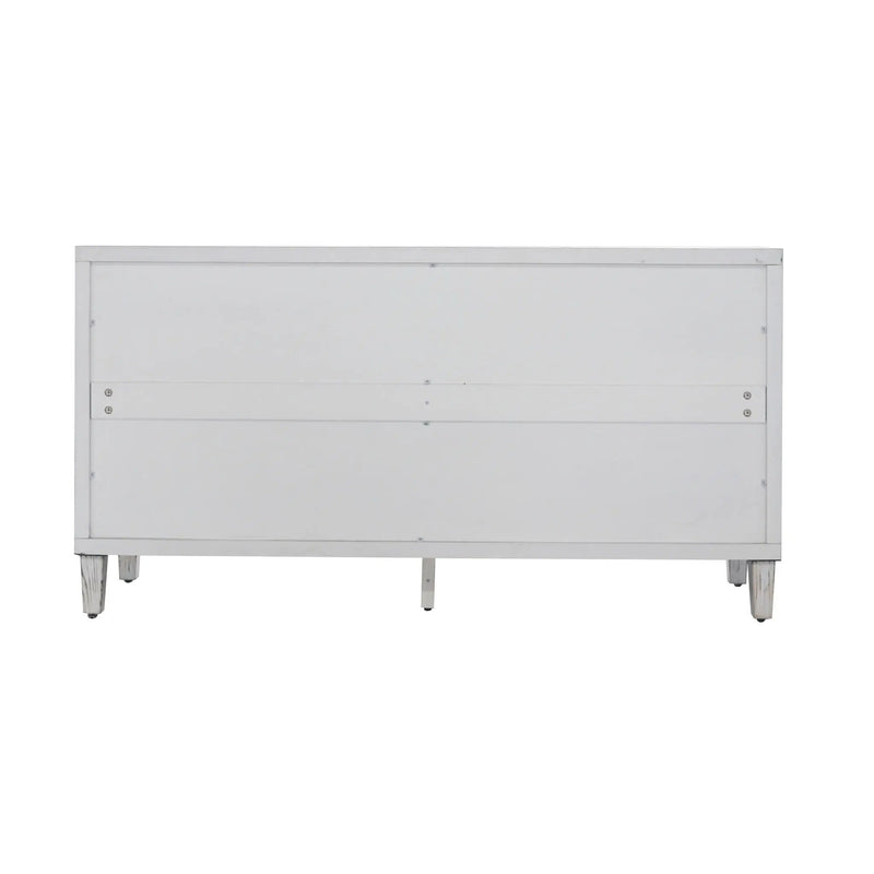 Accent Cabinet 4 Door Wooden Cabinet Sideboard Buffet Server Cabinet Storage Cabinet, For Living Room, Entryway, Hallway, Office, Kitchen And Dining Room - White Wash by HouseOfZazla