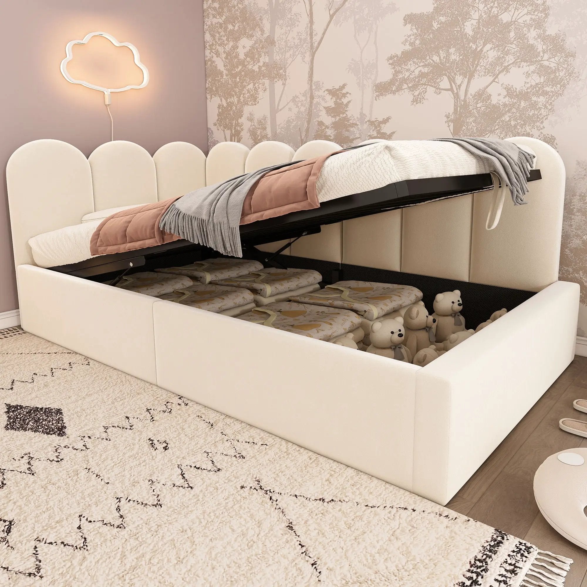 Upholstered Daybed With Metal Slatted Base by HouseOfZazla